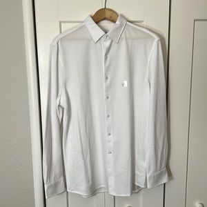 NEW bar III L (16-16.5 34/35) white button down